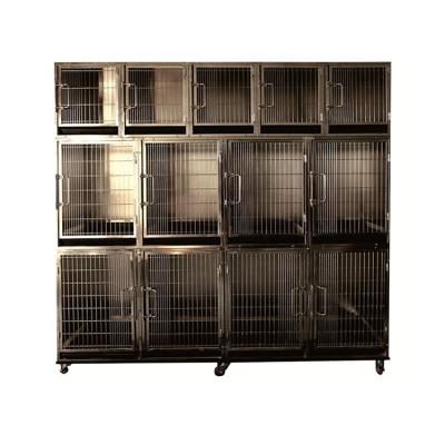 China Viable Black Metal Wire Kennel Mesh Pet Stainless Steel Dog Cage for sale