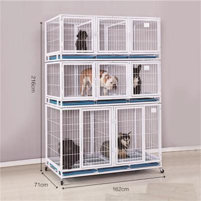 China Breathable Pet Crate Collapsible Dog Cage Iron Wire Metal Dog Cage Antirust for sale