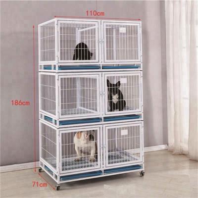 China Breathable Hot Selling Anti-rust Metal Dog Cage Fashional Wire Iron Dog Crate Collapsible Pet Crate for sale