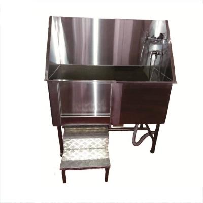 China Sustainable Pet Spa Stainless Steel 1265x700x1510 Mm Dog Grooming Bathtub for sale