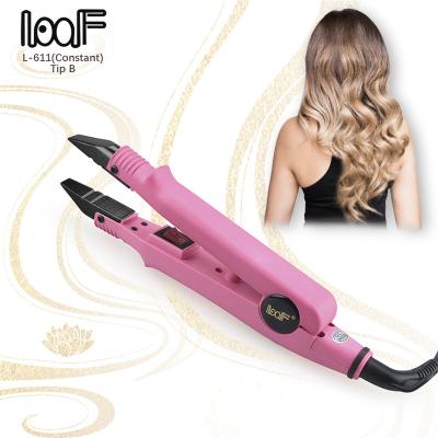 China Constant Temp Professional Silicone Insulation Handshake Tip B Loof Hair Extensions Iron for sale