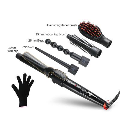 China rose gold ceramic curling iron wand korean curling iron rotating curler beauty styling hair curling irons for sale