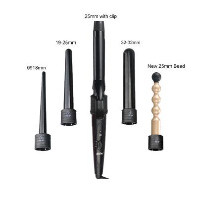 China curling wand 5 piece set glitter curling iron curling iron deep wave streaightener curler for beauty for sale