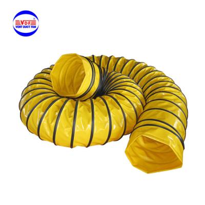 China Heat Resistant 100 Celsius High Temperature Resistant Flexible Duct For Air Heater Pvc Coated Fabric Air Duct for sale