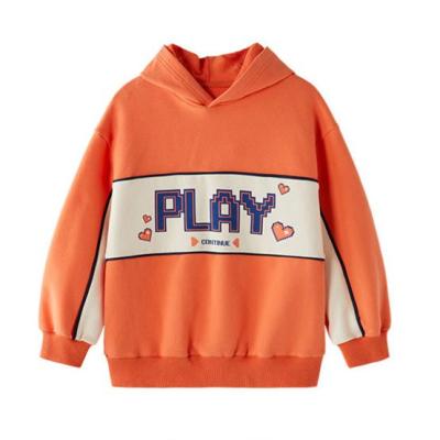 China High Quality Breathable Orange Printing Breathable Girls Autumn Clothes Sweatshirts Hoodies For for sale