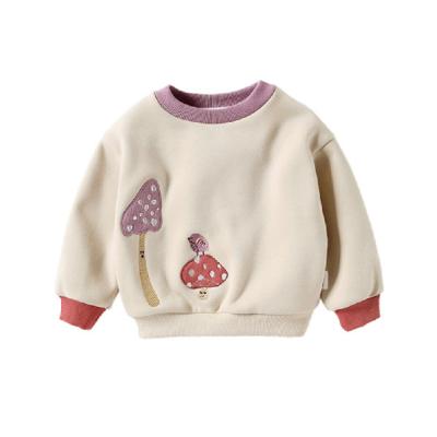 China New Breathable Autumn High Quality Plus Velvet Spring Padded Top Baby Kids Sweaters for sale