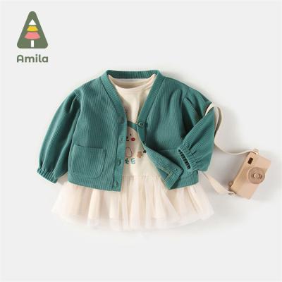 China 2021 New Spring Breathable Skirt Suit Girls Two-Piece Child Dresses Kids Clothes Dress For Baby for sale