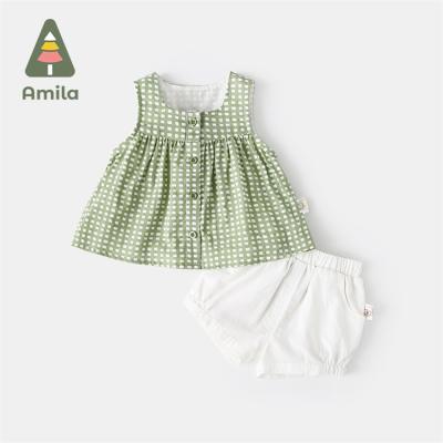 China 2021 Fashionable Sleeveless Casual Dress Kids Girls Summer Breathable Korean Dresses for sale