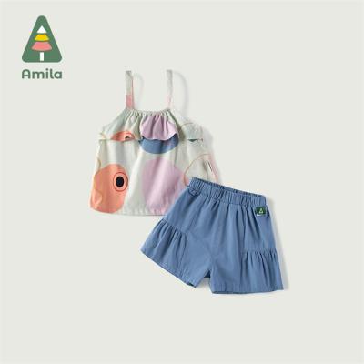 China Children's Slim Cartoon Anime Cotton Children's Clothing Set Two-piece Sets Children's Clothing Sets for sale