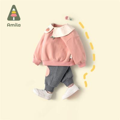 China Casual Wholesale Outlet Clothes Two Piece Baby Spring Clothes Summer Kids Suits Baby Clothes Set for sale