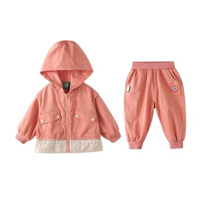 China Casual Children's Sports Suit Children's Sports Tracksuit Pants Casual Hooded Jacket Coat for sale