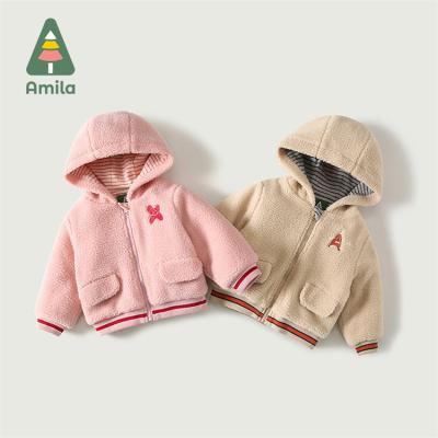 China Hooded Warm Coat Men's Women's Hooded Warm Coat Baby Lamb Winter Warm And Thick Kids Down Jackets For Children for sale