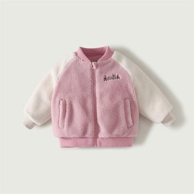 China Keep Warm 2021 Baby Boy Girl Thickened Warm Lamb Wool Stripper Coat Children's Clothing Winter Top Jackets for sale