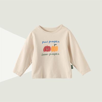 China O-Neck Push Up Letter Pattern Breathable Children's Shirt Skin-Friendly Children's T-Shirt Kids Long Sleeve T-Shirt for sale