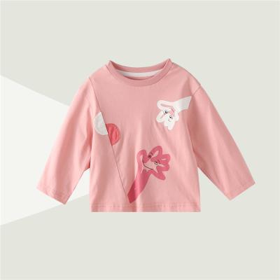 China Fashion Kids Cotton T-shirt Breathable Fun Cute Printing Soft 100% Cotton Cartoon T-shirt for sale