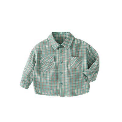 China High Quality Breathable Autumn Jacket Plaid Shirt Boys Children Clothing Kids Shirts Boys Fall Shirts for sale