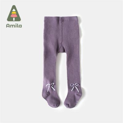 China 2021 New Design Bow 1-3 Spring Breathable Pantyhose Baby Pantyhose For Girls for sale