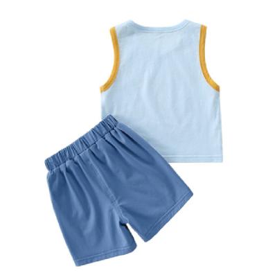 China Baby Casual Vest Sports Clothing 2021 Boys Two-Piece Summer Children's Suit Custom Made Children's Clothing for sale