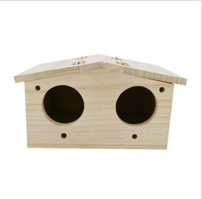 China Europe Custom wholesale simple large bird cage wood carving house custom wholesale double bird house for sale