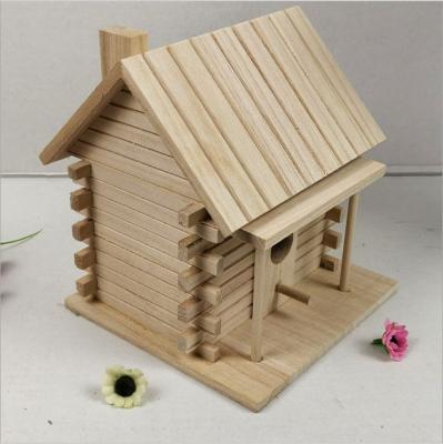 China Europe Factory direct cheap bird house Insect hotel fixed to the wall wooden outside hanging bird house for sale