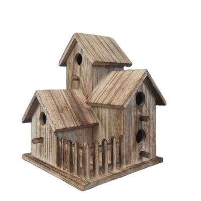 China Europe Wholesale custom high quality simple wooden bird house cheap price Wooden bird house garden decoration bird house for sale