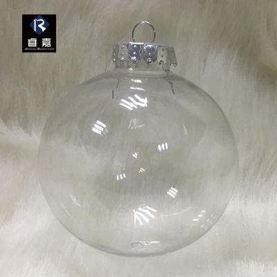 China Christamas Home Decoration 6-25cm Clear Plastic Hollow Christmas Ball for sale