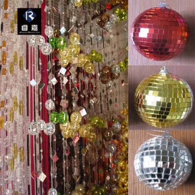 China Mirror Glass Ball Dsic Beaded Garlands Hanging Ornaments for sale