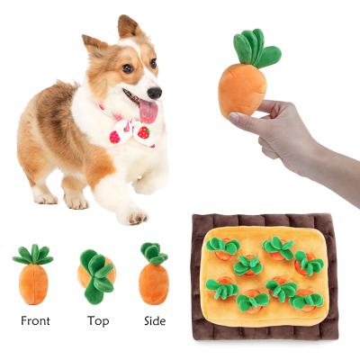 China 38*33cm Plush Cute Radish Luxury Stocked Pet Toys Pet Interactive Squeaky Dog Toys for sale