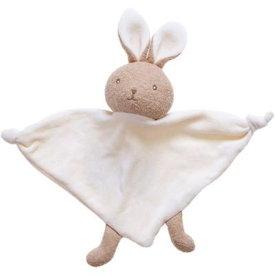 China Plush Factory OEM Custom Baby Organic Cotton Rabbit Comforter (34cm) for sale