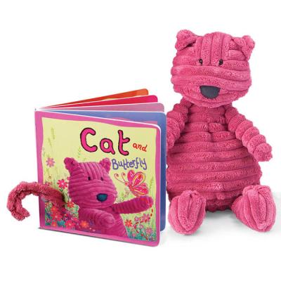 China Custom Soft Plush Factory OEM Plush Toy Cardboard Book Gift And Set For Kids for sale