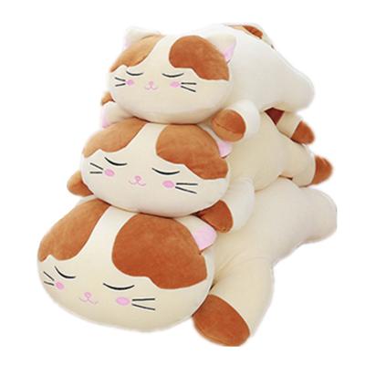 China High Quality Gifts Spandex Velboa 3D Cotton Stuffed Plush Toys Cat Animal Soft Home Pillow Toy Cushion for sale