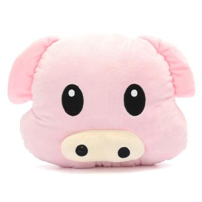 China Plush Pig Piggy Pillow Stuffed Warm Emotion Soft Smiley Pig Cushion for sale