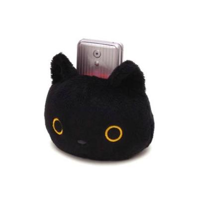 China Black Cat Cell Phone Holder Plush Toy for sale