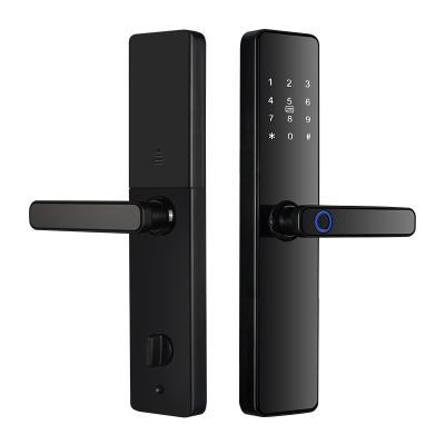 China Apartment Competitive Price Qleung S819 Door Lock Fingerprint Password Card Tuya Wifi TTlock Biometric Door Lock for sale