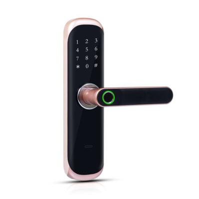 China Apartment Hot Sale Mobile Phone Door Locks Password Fingerprint Card Key Smart WIFI Remote Control Door Lock for sale