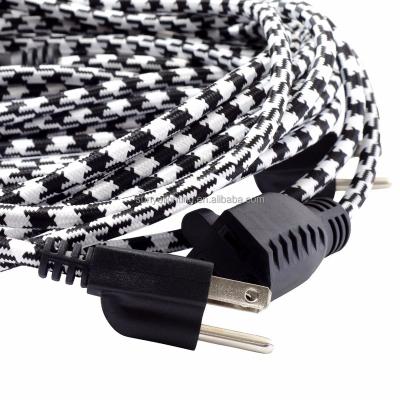 China Home Appliance UL SAA VDE Certification Color Canvas Cover Household Appliance Electric Power Extension Cord for sale