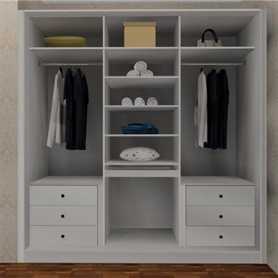 China Cheap MDF Open PANEL Style White Lacquer Walk In Wardrobe for sale