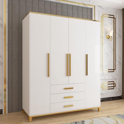 China (Size) Modern Luxury White Bedroom Adjustable 2 Wardrobe 3 4 Door Wardrobes for sale