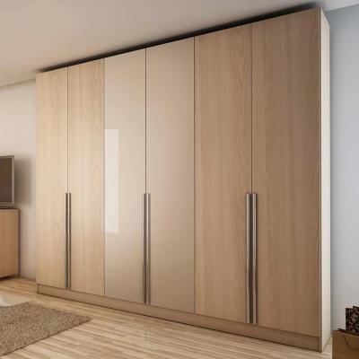 China Modern Expandable Bedroom 6 Door Wooden Wardrobe for sale