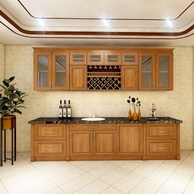 China Custom Wooden Farmhouse Wine Cabinet with Wine Rack for sale