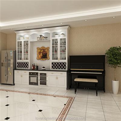 China Modern White Wooden Solid Wood Wine Cabinet for sale