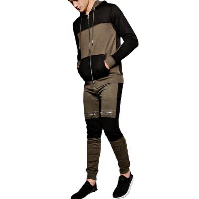 China Design Breathable Top Tracksuit Slim Fit Men Color Block Jogger Suit Mens Tracksuit Custom for sale