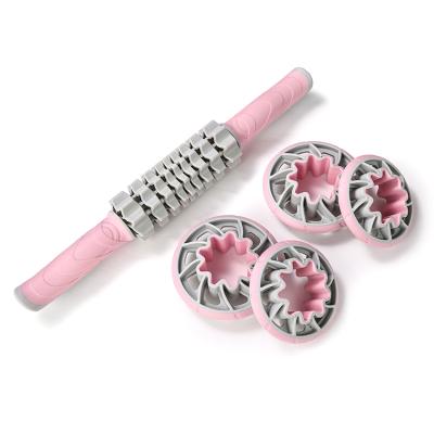 China Home Training Equipment Portable Colorful Core Maker Double Ab Rolls Maker And Massage Stick for sale