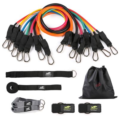 China 100% Natural Latex 11pcs Resistance Tube Sets Band Set Door Gym Resistance Bands for sale