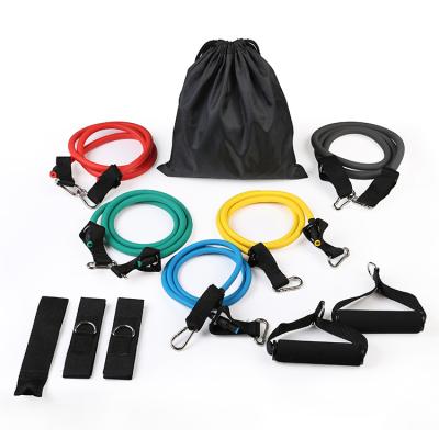 China Latex Price Pull Rope Exercise Resistance Band 11 Sets Yoga Band Exercising Gym for sale