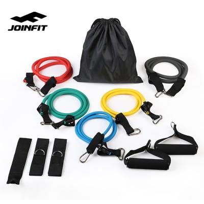 China Home Latex Door Gym Strength Training Resistance Band Anchor /11 Piece Resistance Band Set for sale