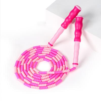 China PVC+TPU Home Gym Workout Equipment Kids Skipping Rope New Design Soft Beaded Jump Rope for sale