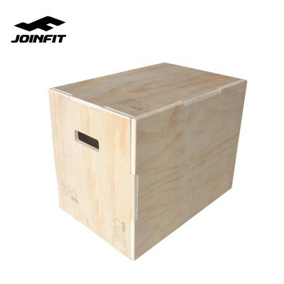 China Durable Custom JOINFIT Logo Jump Box Wooden Plyo Box for sale