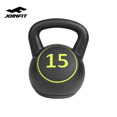 China PE+TPR 5kg 10kg 15kg Cast Iron Set Portable Custom Kettlebell PVC Kettlebell for sale