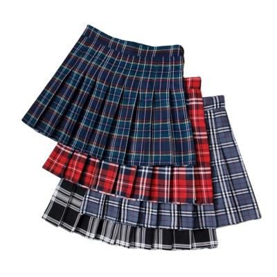 China Supplier Spring Hot Sale Fashion Anti-Static Casual Girls Dress Up Pants Inside Mini Tennis Ladies Plaid Pleated Skirts Mini Skirts for sale